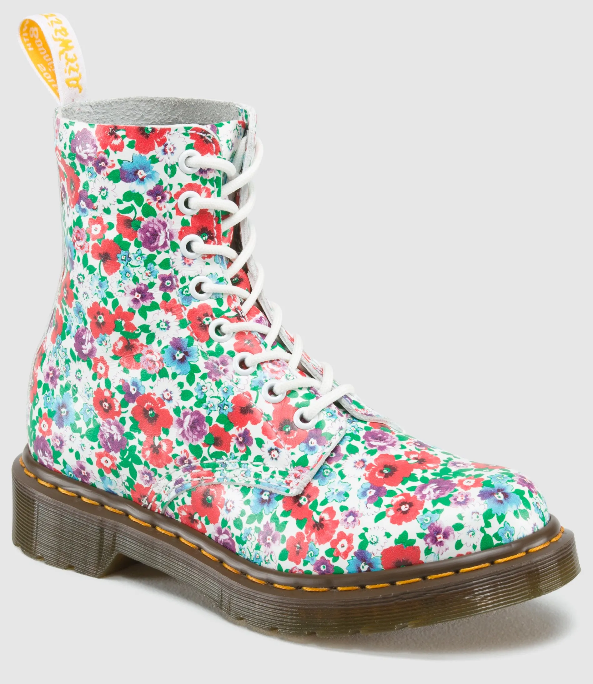 1460 Pascal White Wild Poppy Boots