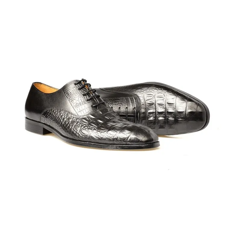 AlliLuxe Exotic Carved Leather Brogue Dress Shoes