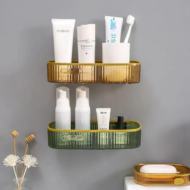 Bathroom Acrylic Wall Mounted Storage Organizer