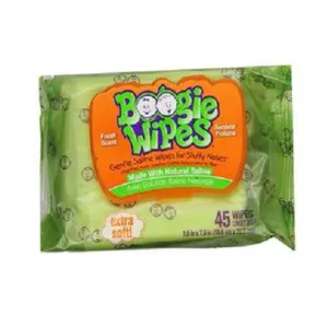 Boogie Wipes 816167010536 Saline Nose Wipes Fresh Scent. Pack of 45