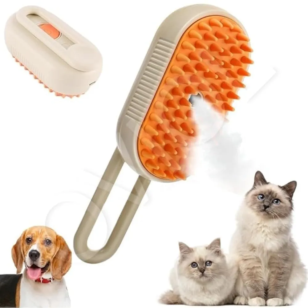 Chullbull Electric Multifunctional Steam Brush for Dogs and Cats (Multicolor)