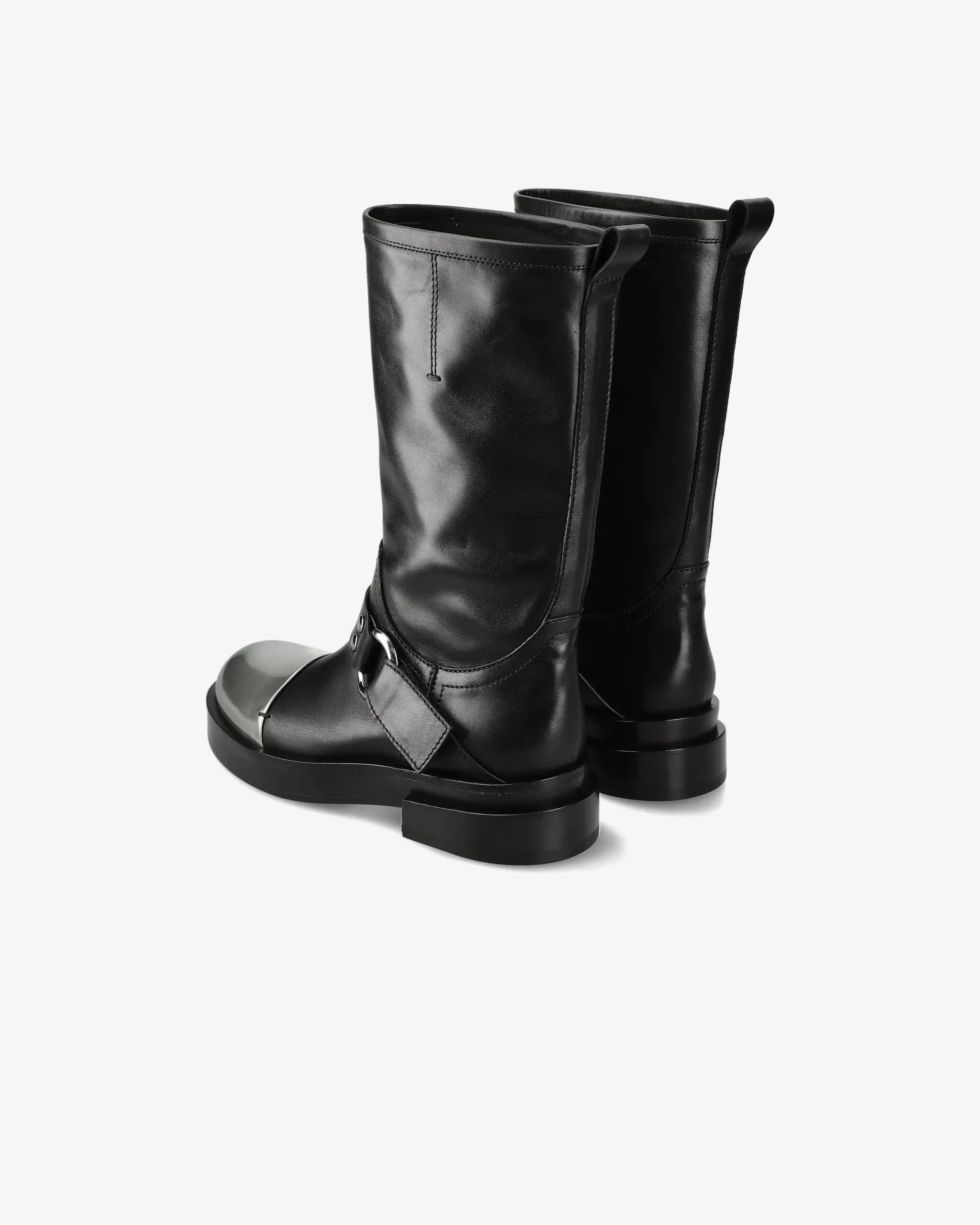 Dany Ankle Boots in iron and black calfskin M6813D