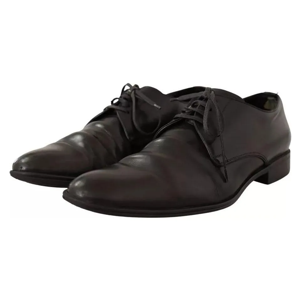 Dolce & Gabbana Black Leather Derby Dress Formal Shoes