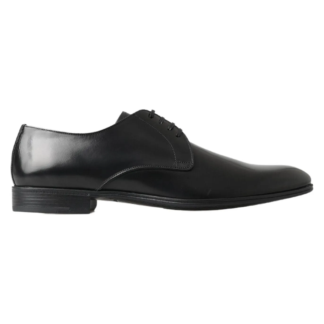 Dolce & Gabbana Classic Black Leather Derby Shoes