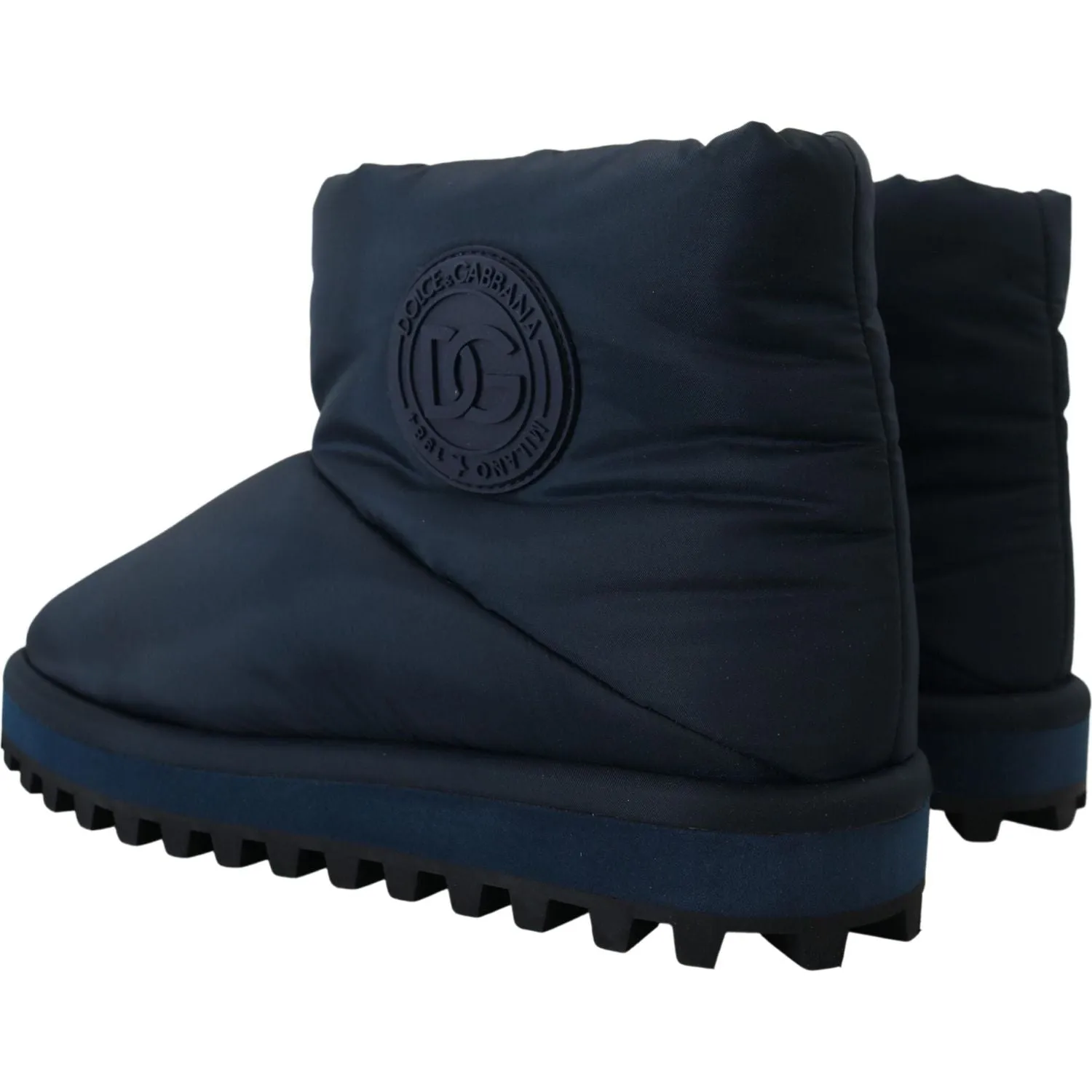 Dolce & Gabbana Elegant Ankle Height Blue Boots for Sophisticated Style