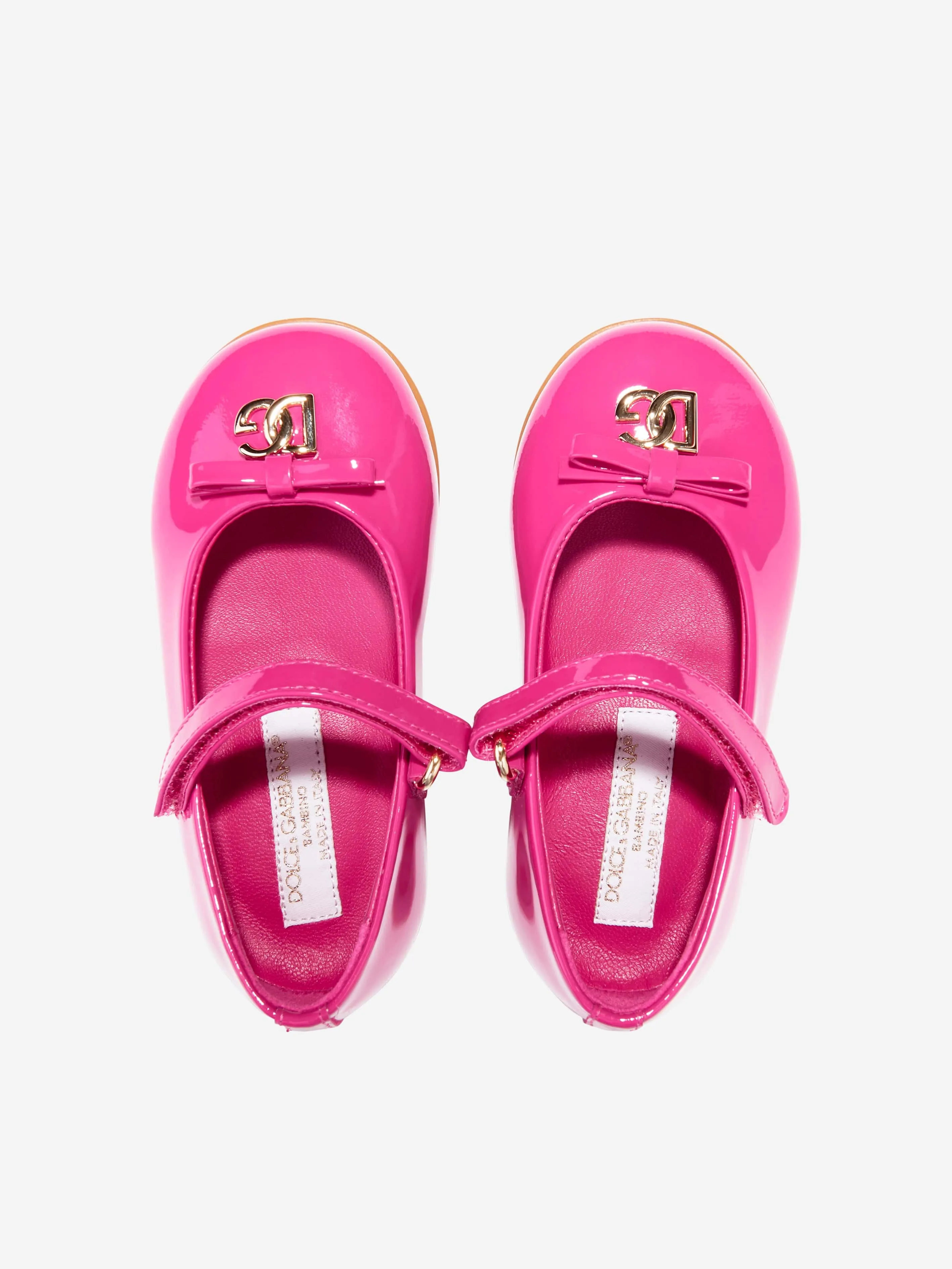 Dolce & Gabbana Girls Patent Leather Shoes in Pink