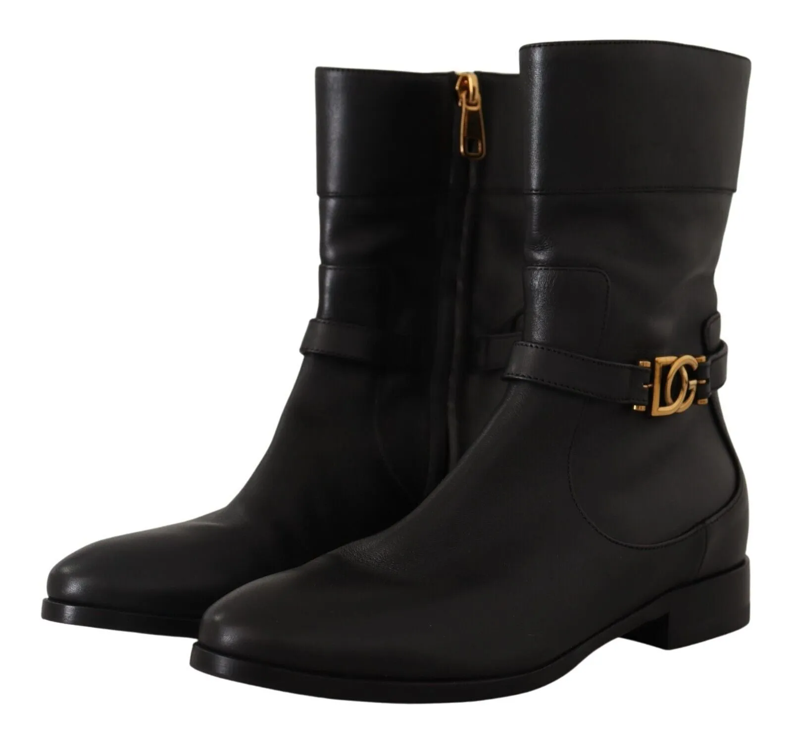 Dolce & Gabbana Logo Biker Boots