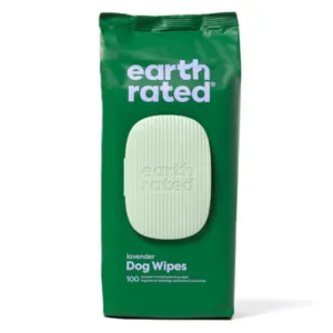 Earth Rated Grooming Wipes Lavender Scented 100ct