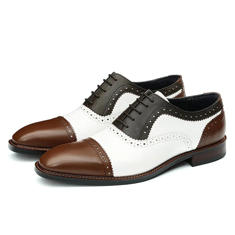 Elegant Carved British Leather Formal Shoes