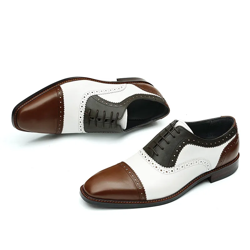 Elegant Carved British Leather Formal Shoes