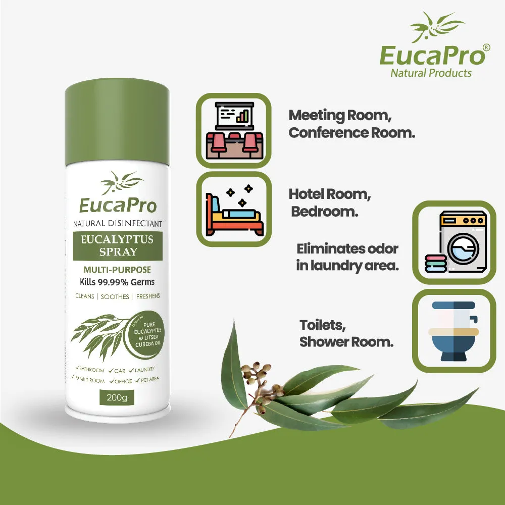 EucaPro Natural Disinfectant Eucalyptus Spray Value Pack (200g 100g)