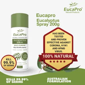 EucaPro Natural Disinfectant Eucalyptus Spray Value Pack (200g 100g)