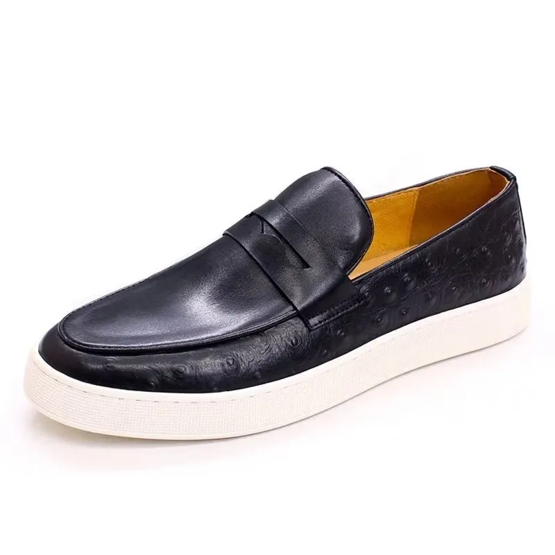 Exotic Leather Chic Slip-on Shoes