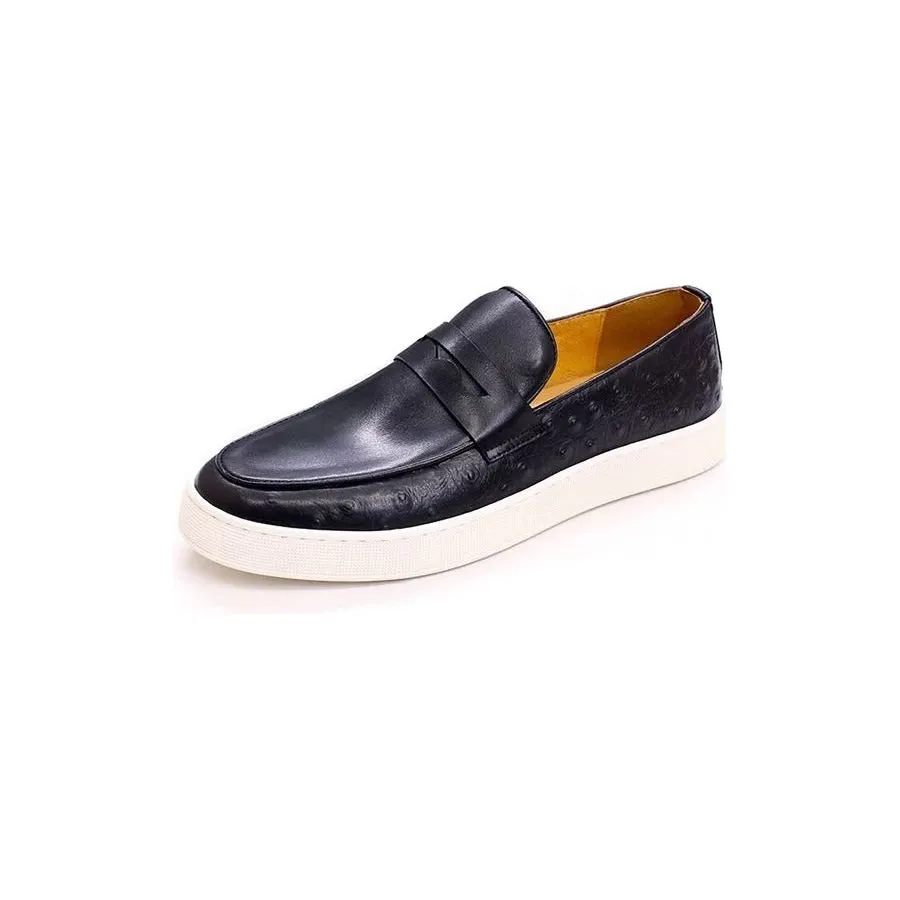 Exotic Leather Chic Slip-on Shoes