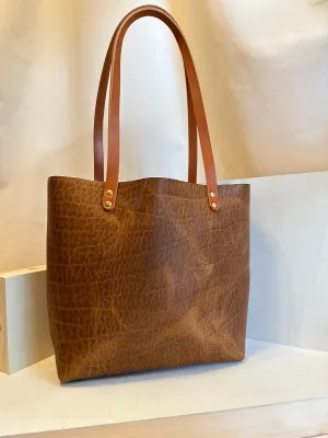 Glazed Bison EDC Slim Leather Tote Bag