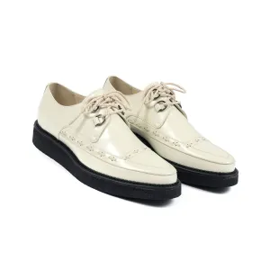 Hawkins - Cream Leather Creepers