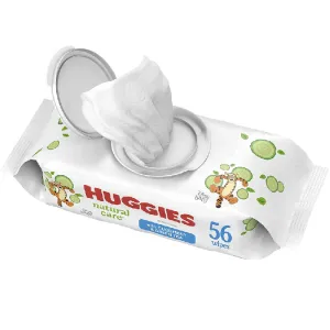 Huggies Natural Care Baby Wipes with Gentle Cucumber & Green Tea Scent Hypoallergenic 56 Count