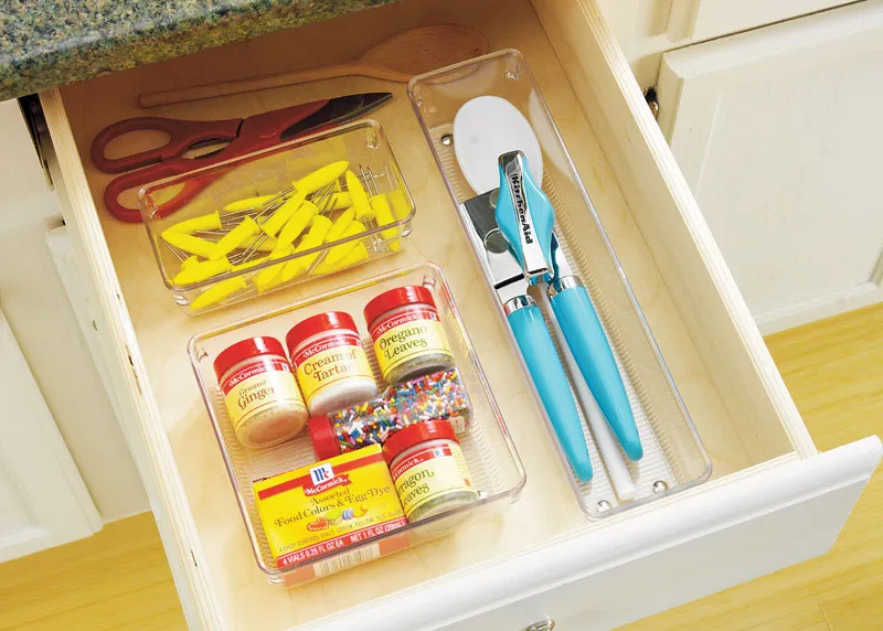 iDesign Linus 3 in. H X 6 in. W X 2 in. D Plastic Drawer Organizer