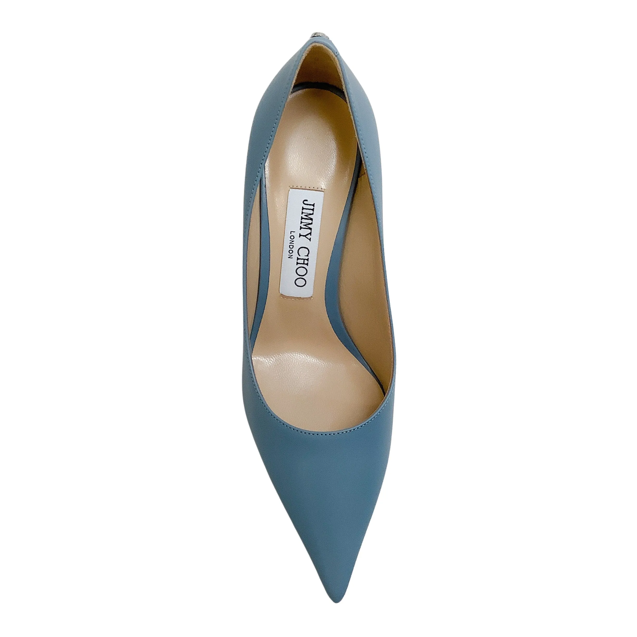 Jimmy Choo Smoky Blue Leather Love 85 Pumps