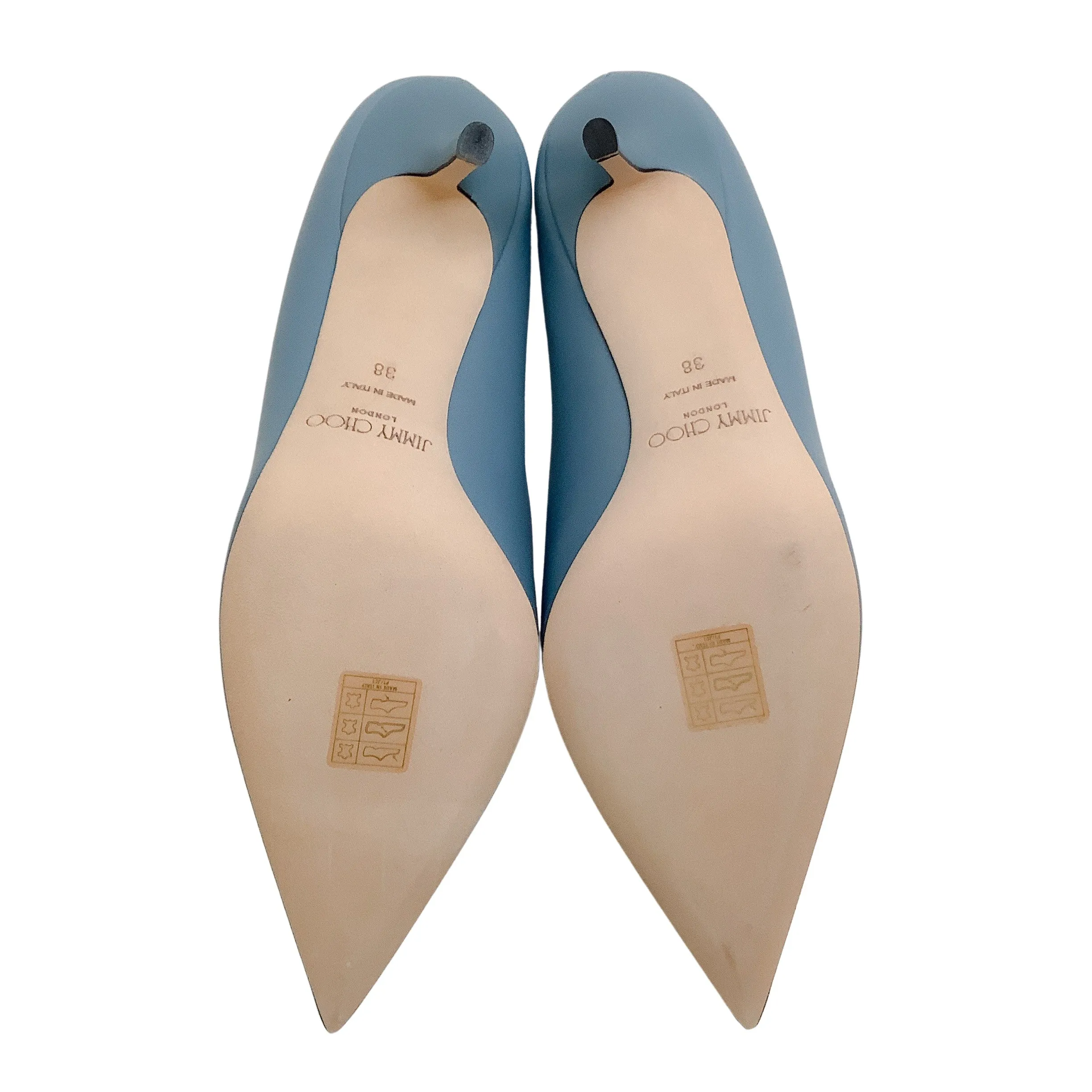 Jimmy Choo Smoky Blue Leather Love 85 Pumps