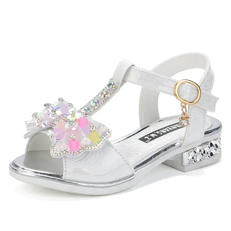 Kids Girls Shoes Flat Heel Sandals Spring Summer Little Kids Shoes Princess Dress Bow Fashion Sandals - YGSD50614