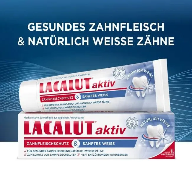 LACALUT active gum protection, gentle whitening toothpaste