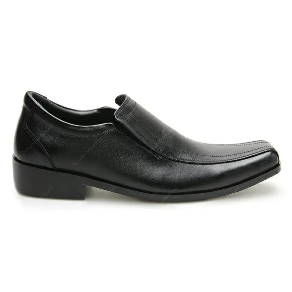 Black Flat Oxford City Leather Shoes