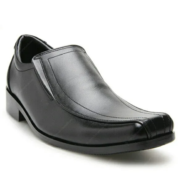 Black Flat Oxford City Leather Shoes