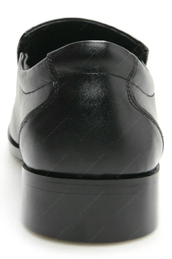 Black Flat Oxford City Leather Shoes