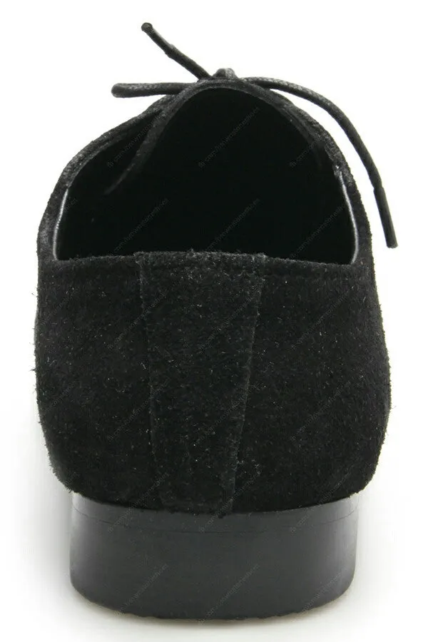 Leather Shoes Clever Suede Black