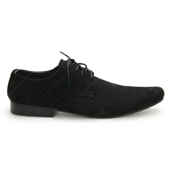 Leather Shoes Clever Suede Black