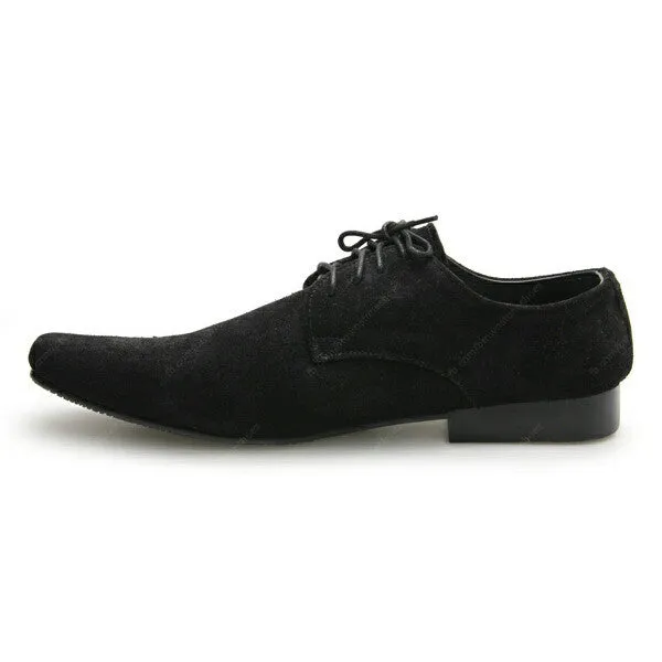 Leather Shoes Clever Suede Black