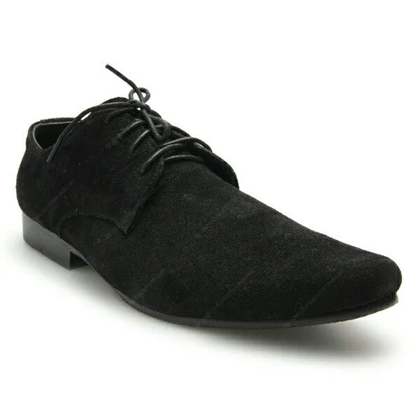 Leather Shoes Clever Suede Black