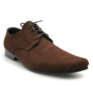 Leather Shoes Clever Suede Dark Brown