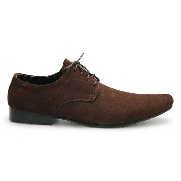 Leather Shoes Clever Suede Dark Brown