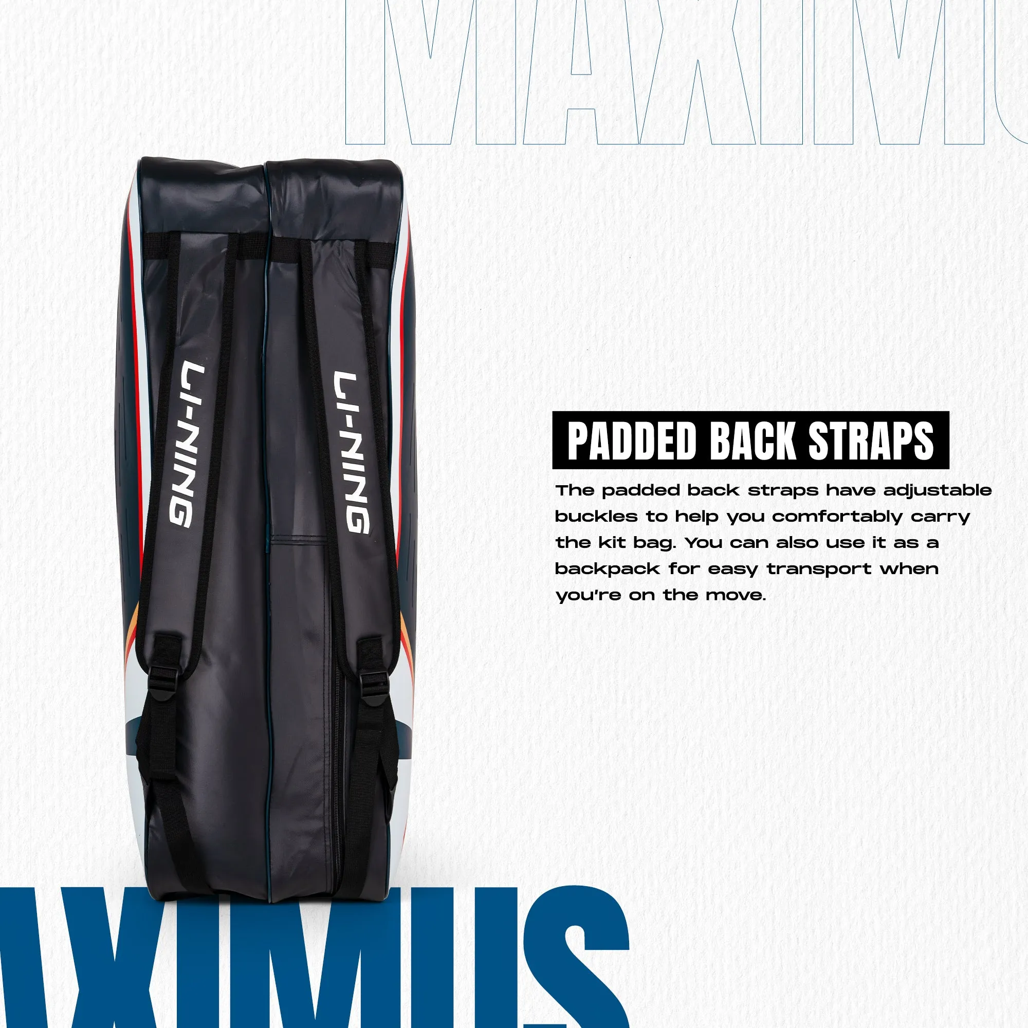 Li-Ning Maximus Lite Kit Bag (Navy) (Size - M/50 L)