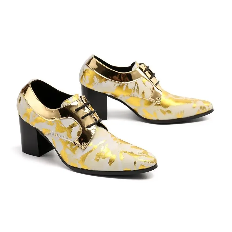 LuxeLeather Exotic Derby Dress Shoes