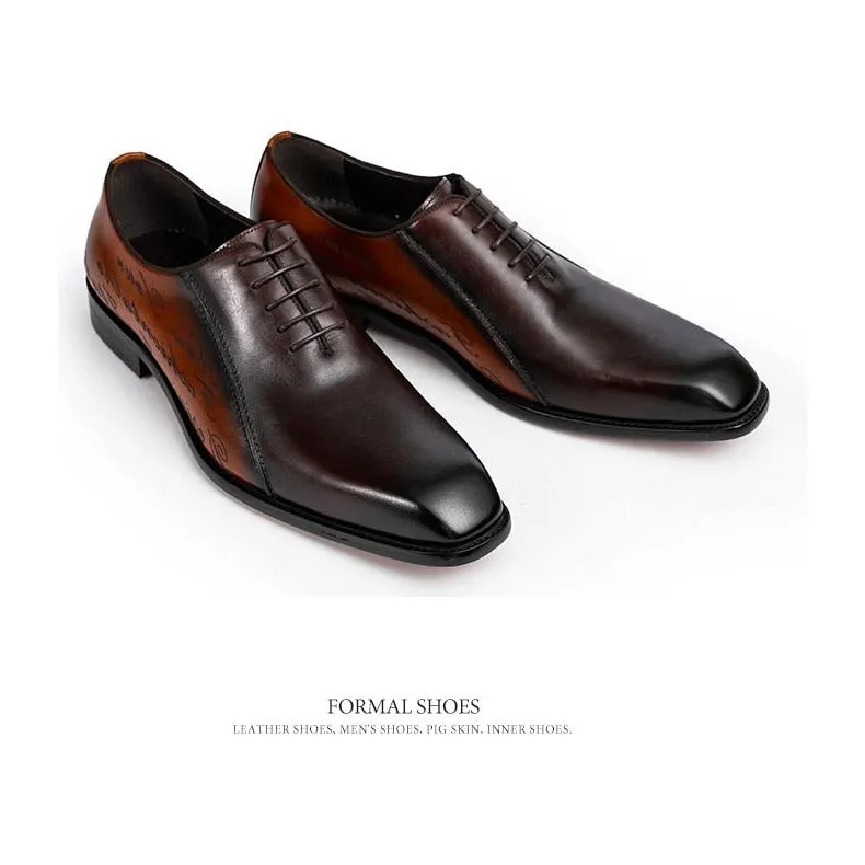 LuxePoint Exotic Brogue Dress Shoes