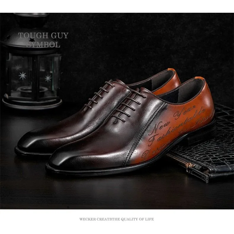 LuxePoint Exotic Brogue Dress Shoes