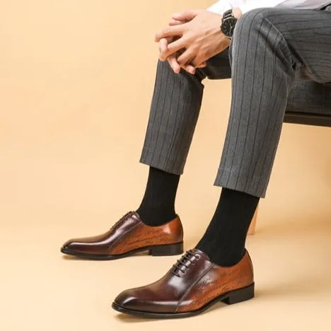 LuxePoint Exotic Brogue Dress Shoes