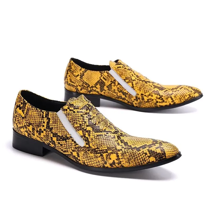 Luxury Exotic-Pattern Slip-on Smart Dress Shoes