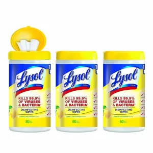 Lysol Disinfecting Wipes Value OcfneQ Pack, Lemon & Lime Blossom, 2Pack (240 Wipes)