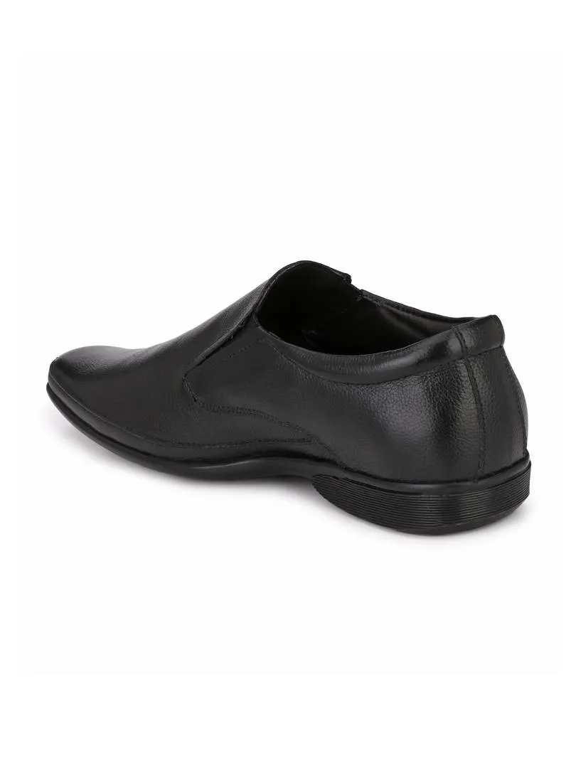 Men's Black Leather Slip On Formal Shoes