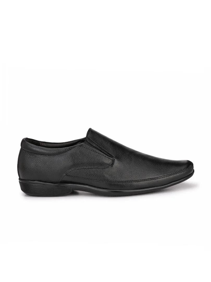 Men's Black Leather Slip On Formal Shoes