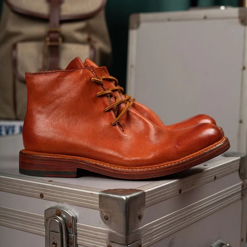 Men's Horsehide Leather Chukkas Boots