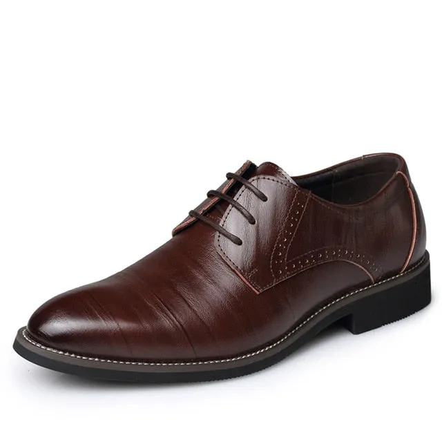 Merkmak Big Size  Oxfords Leather Men Shoes