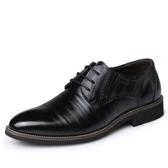 Merkmak Big Size  Oxfords Leather Men Shoes