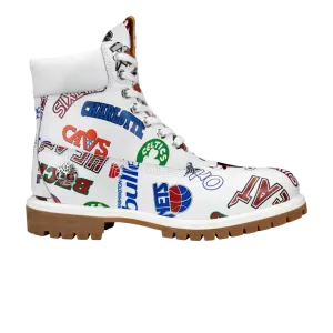 Mitchell & Ness NBA x 6 Inch Timberland boots, white