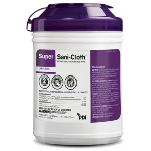 PDI® Super Sani-Cloth® Wipes Lg 6" x 6 3/4", 160/Tub. Purple Cap CHOOSE Single or CASE.