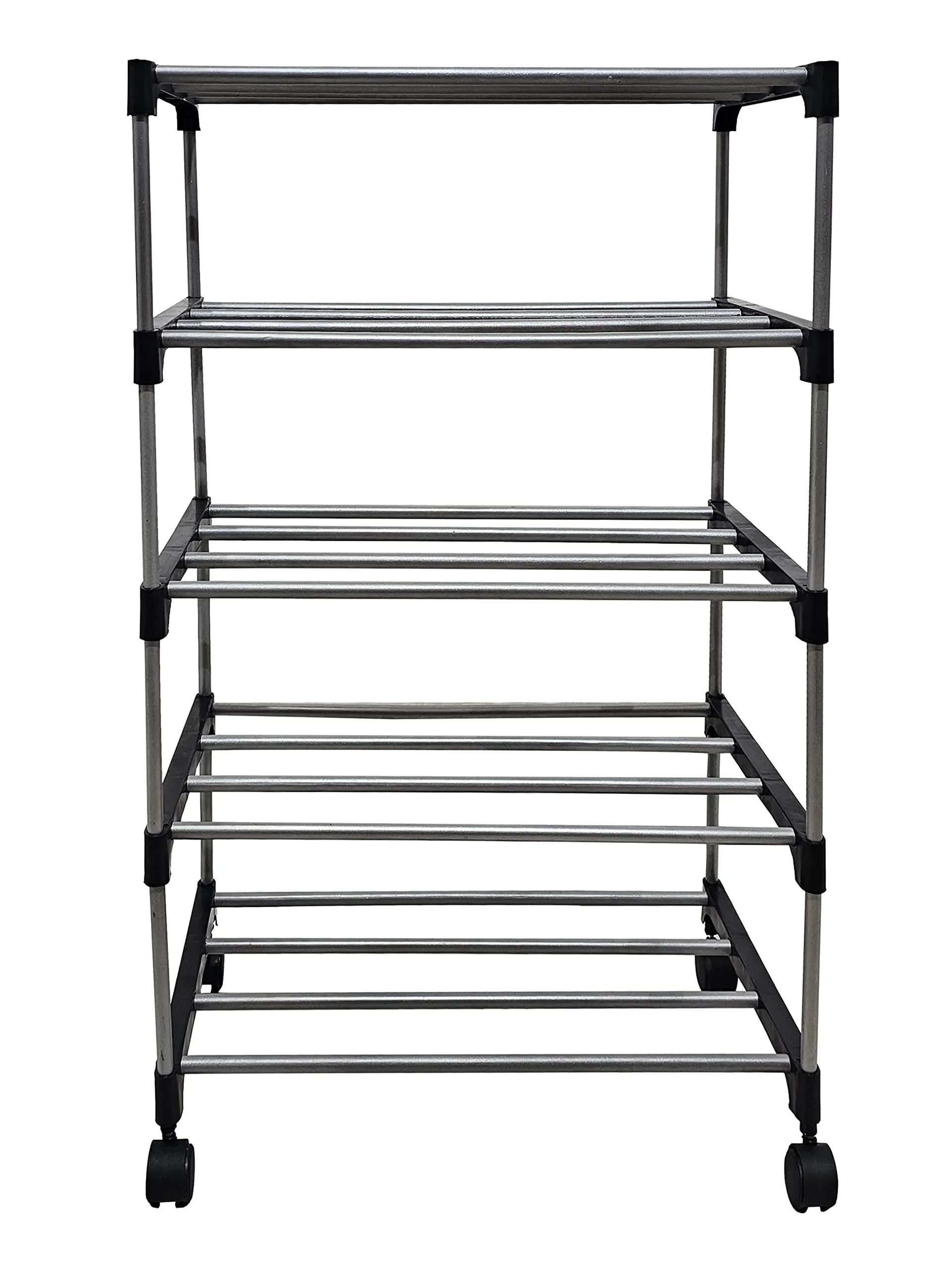 Raxon World 5 Layer Open Shoe Rack, Black